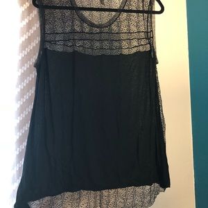 Bcbg lace back tee